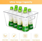 YIHONG Clear Pantry Storage Organizer Bins, 10 Pack Plastic Food Storage Bins with Handle for Kitchen,Refrigerator, Freezer,Cabinet Organization and Storage - Image 6