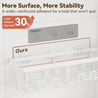 YASONIC Shower Caddy Adhesive, Rustproof Shower Organizer, Wall Shower Rack - Image 3