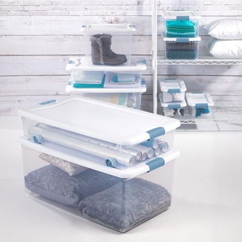 Sterilite Latching Box with Lids for Home and Office, 25 Quart, 24-Pack | Heavy-Duty and Stackable Plastic Containers with Latches for Closet, Cabinet, Bedroom, Bathroom and Dorm Room Organization - Image 5