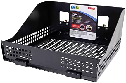 Heavy Duty Metal E-Track Storage Bin for E-Track Systems - Powder Coated - Large E-Track Basket Shelf for Trucks, Enclosed Trailer, Garage, Vehicles - E-Track Accessories by MyteeProducts