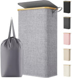 Lifewit 75L Slim Laundry Hamper with Lid and Removable Bag, Gray by Lifewit