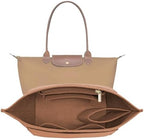 LOUKAYCCI Felt Purse Organizer Insert for Longchamp Le Pliage L Handbag Insert (Large, EarthColor) by LOUKAYCCIPREMIUMBRAND