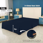 Full Bed Skirt, Hides Under-Bed Storage 16 Inch Drop, Pleated, White - Image 2