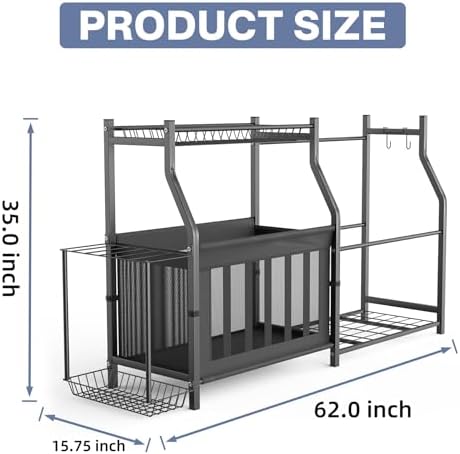 WALMANN Garage Sports Equipment Organizer, Balls and Golf Bags Stand - Image 6