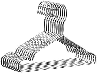 Fayleeko Stainless Steel Wire Coat Hangers - Heavy Duty, Ultra Thin, Space Saving (10 pack, 17.7 Inch) by Fayleeko