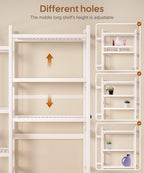 Homde Bamboo Over The Toilet Storage Organizer: Basket and Drawer (White) - Image 5