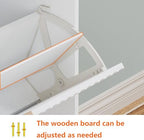 Shoe Cabinet Storage,Modern Freestanding Organizer with 3 Flip Drawers,Narrow Shoe Rack Cabinet for Entryway,White - Image 4
