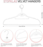 Velvet Stackable Hangers 30 Pack, Clothes Hanger Non Slip Felt with Hook - Image 3