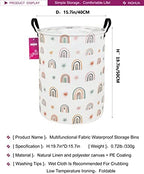 Rainbow Fabric Storage Bin Nursery Organizer Basket - Image 2