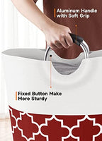 Fabspace Large Laundry Basket Laundry Hamper Bag Washing Bin Clothes Bag Collapsible Tall with Handles Waterproof Travel Bathroom College Essentials Storage for College Dorm, Family (Red) 75L - Image 4
