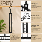 50 Pcs Space Saving Hangers for Clothes,Black - Image 3