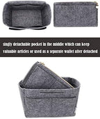 LEXSION Felt Purse Organizer Insert, Tote Bag Shaper Dividers with 5 Sizes - Image 2