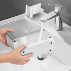 Toothbrush Holders for Bathroom Countertop Organizer (Brushed Silver Grain) - Image 5