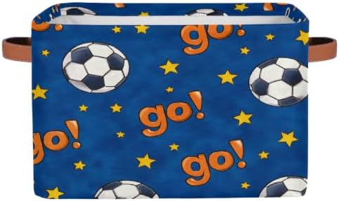 Soccer Storage Basket Toy Storage Bins Collapsible Cube Organizer by hongjinglin