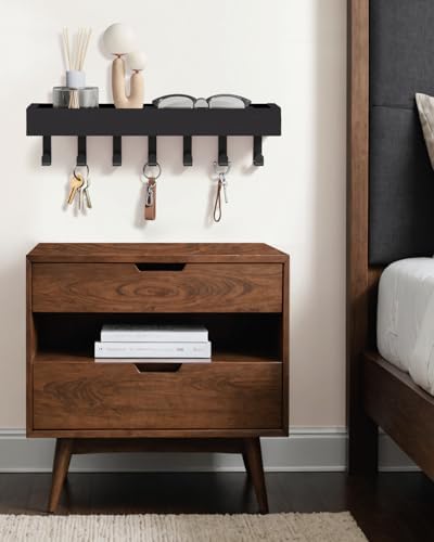 Key Holder Wall Mount Magnetic Adhesive, Key Hooks Rack with Shelf - Image 6