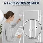 GloTika 3-Tier Over Toilet Storage Rack, Anti-Wobble, White - Image 3
