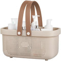Portable Shower Caddy Basket with Handles Plastic Storage Basket Beige by JiatuA