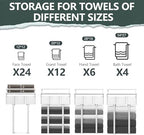 Towel Racks for Bathroom, Bathroom Shelf Over Toilet,Floating Shelves with Towel Rack Paper Holder Storage Basket,Floating Shelves for Wall Decor,White - Image 6