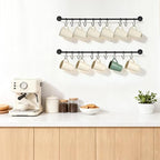 Mkono Wall Mounted Mug Holder, Coffee Cup Hanger Rack with 20 Hooks, 2 Pack - Image 2