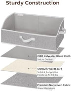 StorageWorks Closet Storage Bins Trapezoid, Gray, Large, 3-Pack - Image 4