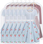Garment Bags for Hanging Clothes (24''X48'' Set of 12) Suit Bags for Closet Storage Plastic Waterproof Suit Cover Bags with Zipper for Suit, Sweaters, Coat Protector Travel Closet Clothing by UOUEHRA