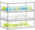 SpaceAid Bottle Storage Organizer Baby - Acrylic Bottles Station Organizer Container, Stackable Clear Drawers for Countertop, Vanity, Bathroom, Cabinet, Pantry Organization, 3 Pack, 3L, 10.3"H by SpaceAid