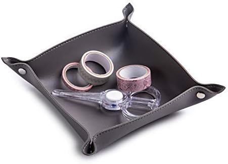 Leather Jewelry Valet Tray for Women and Man (2PCs Grey-B) - Image 5