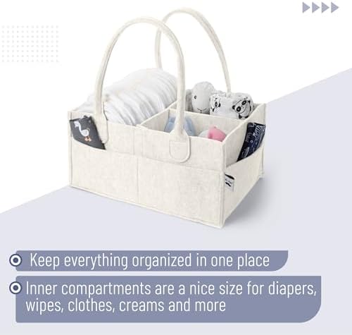 Mr. Pen- Baby Diaper Caddy Organizer, 2 Pack, Beige - Image 4