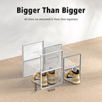 SEE SPRING XX-Large Shoe Storage Box Fit Size 14, Clear Plastic Stackable Shoe Organizer for Closet, Space Saving Sneaker Shoe Rack Containers Bins Holders for Entryway, 12 Pack Clear - Image 2