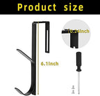 2Pcs Adjustable Metal Double Coat Hooks, Fits 1.35-3.5 Inch Cubicle Panels - Image 2