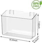 vacane 2 Pack Plastic Adhesive Mount Over Cabinet Door Organizer, Wall Organization Container Makeup Organizer Hanging Basket Bins for Kitchen, Pantry, Craft Room, Office, Space Saving Holder - Image 4