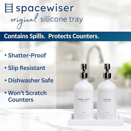 Spacewiser Countertop & Vanity Silicone Tray – 2 PC Small 7.7" Soap Tray - Image 2