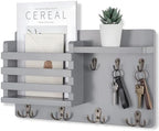 Nekon Mail Holder for Wall, 16.8 Inch Mail Organizer, Gray by NekonDesign