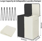 WOWLIVE Double Laundry Hamper with Lid, 154L Large Laundry Basket Organizer - Image 3