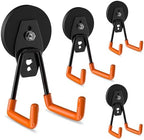ENUODA Strong Magnetic Hooks Heavy Duty 4 Pack Magnet Garage Hook Heavy Duty Rare Earth Magnets Utility Storage Hooks for Hanging Ladder, Power Tool, Toolbox, Shovel, Broom, Extension Cord by ENUODA