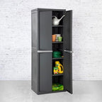 Sterilite 4 Shelf Cabinet, Lockable Utility Storage, Gray - Image 6
