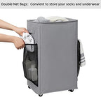 Chrislley Rolling Laundry Basket, 90L Foldable Laundry Hamper with Wheels - Image 3