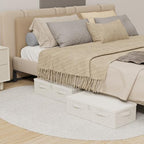 Underbed Storage Basket with PP Panel,23.6x11.8x5.9in,Beige,3 Pack - Image 2