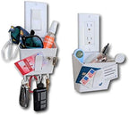Mount Genie Switch Pocket Light Switch Organizer with Key Holder – Wall Pocket Organizer for Entryway, Mail & Keys – No Drill Installation, White, 1-Pack by MountGenie