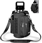 icolor Magnetic Gym Bag Water Bottle Carrier Holder with Phone Pockets & Shoulder Strap,Gym Magnetic Bag 5 Built-in Magnets Gym Accessories Organizer Sling Bottle Bag Pouch Sleeve by icolor