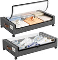 Yecaye 60L Under Bed Storage with Wheels, 2 Pack, Hemp Grey | 360° Rolling Wheels, Clear Lids & Label, Reinforced Handle, Rolling Metal Drawers for Clothes, Blankets, Shoes in Bedroom by Yecaye