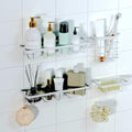 Shower Caddy Organizer with Hooks,Self Adhesive Bathroom Shelves,No Drilling Bathroom Organizers and Storage,Perfect for RV, Apartment, Home Decor,White 4PCS by Unknown