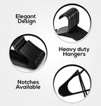 Utopia Home Clothes Hangers 60 Pack - Plastic Hangers Space Saving - Durable Coat Hanger with Shoulder Grooves (Black) - Image 3