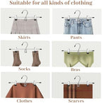 Pants Hangers Space Saving,Stackable Skirt Hangers with Clips, Hanging Closet Organizer and Storage,Clothes Hangers, College Dorm Essentials Apartment Essentials- 16 Pack - Image 6