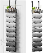 SWTYMIKI Hanging Towel Racks for Bathroom - 9 Tier Over the Door & Wall Mounted Bath Rolled Towel Storage Organizer Holder for Small Bathroom, RV, Camper, Black (Patented) by SwtyMiki-TidyHomeSweetLife