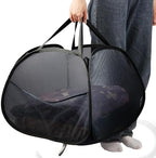 Collapsible Laundry Baskets, 90L Large Foldable Laundry Basket, Durable Mesh Pop Up Hampers for Laundry, Dirty Clothes Laundry Hamper for Bedroom, Bathroom, Dorm, Laundry Room, Travel, Camping Black by Bemkoo
