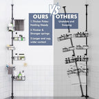 Shower Caddy Organizer Tension Pole, Corner Shower Shelves Bathroom Storage - Image 4