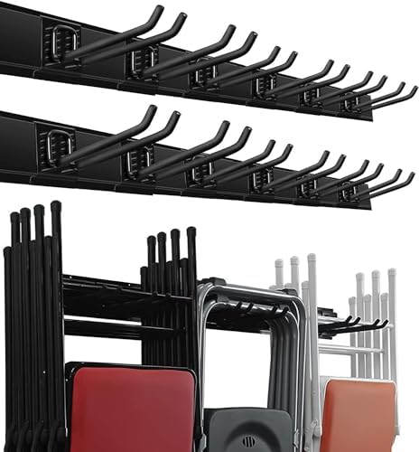 Wallmaster Garage Storage Organization Wall Mount Folding Chair Hangers by Wallmaster