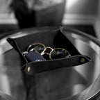 Genuine Leather Valet Tray | Desk Organizer | Catchall | Full Grain Leather Tray | Dimensions 6 x 6 x 1.75” Made in the USA - Image 2
