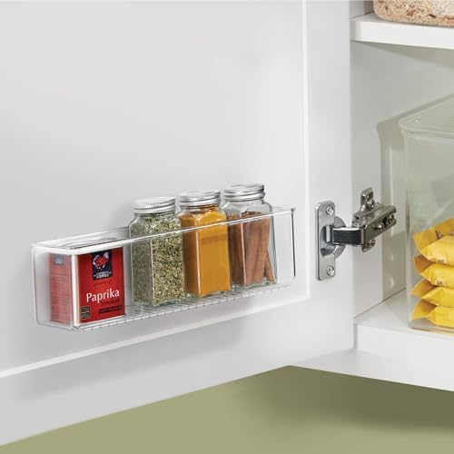 iDesign Adhesive Organizer Bin, Set of 4, Clear - Image 5